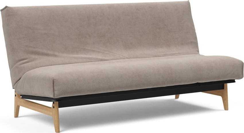 Béžová manšestrová rozkládací pohovka Innovation Aslak Innovation