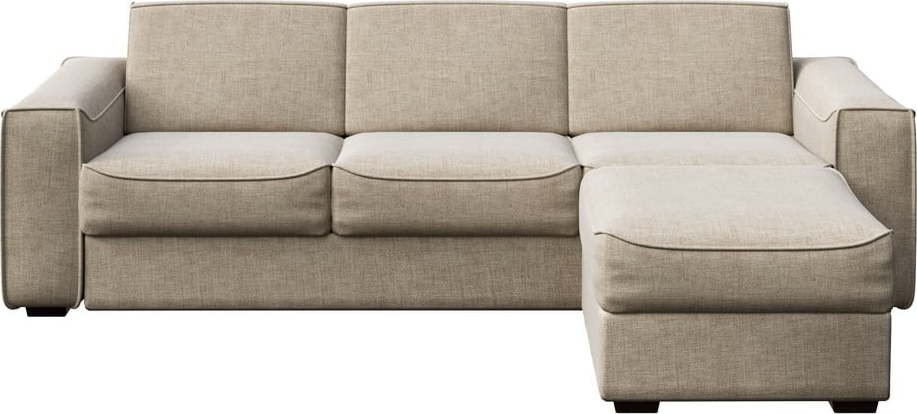 Béžová rozkládací rohová pohovka Mesonica Munro