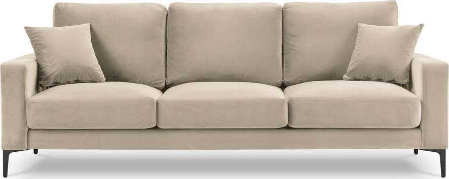 Béžová sametová pohovka Kooko Home Harmony