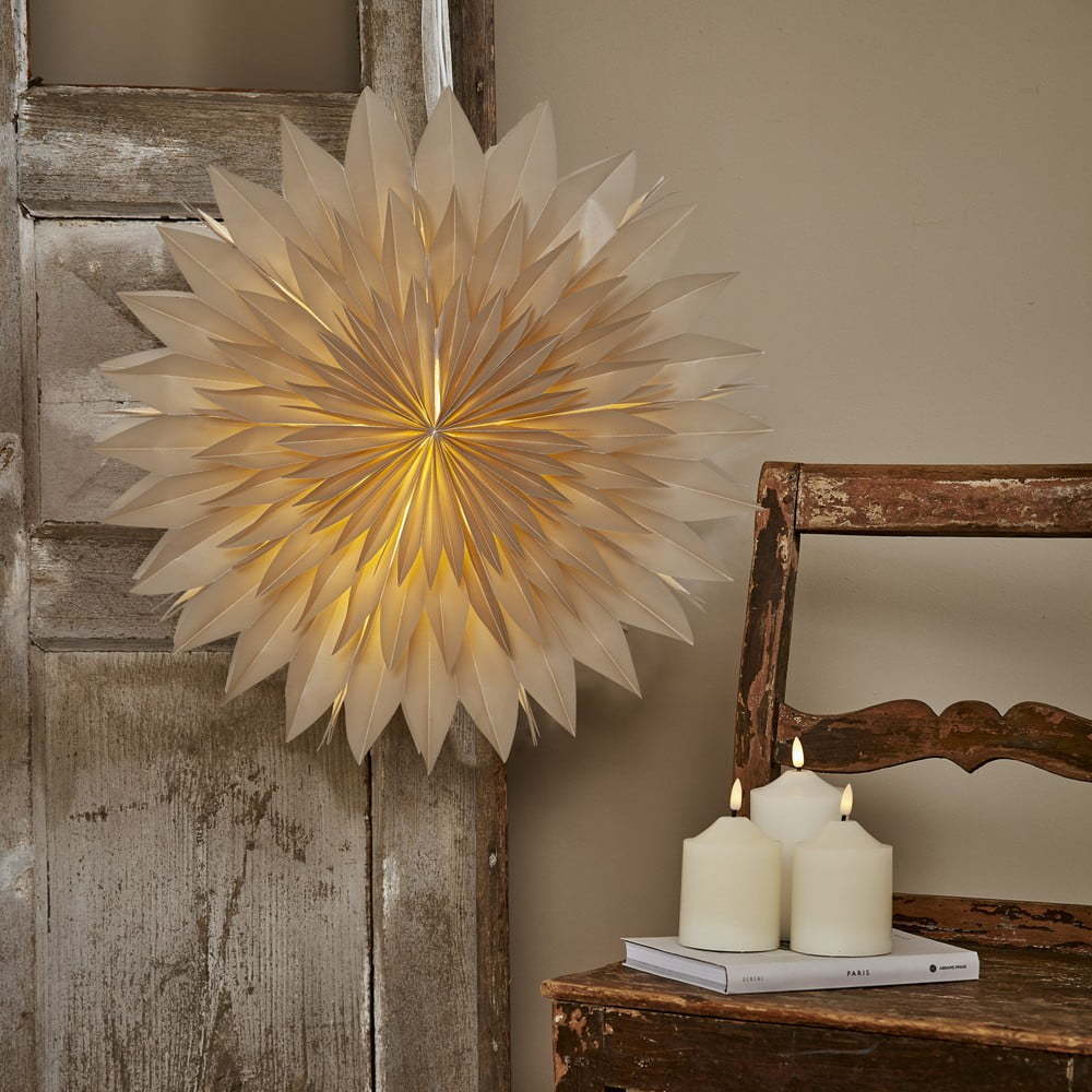 Béžová vánoční světelná dekorace ø 50 cm Dis - Star Trading Star Trading