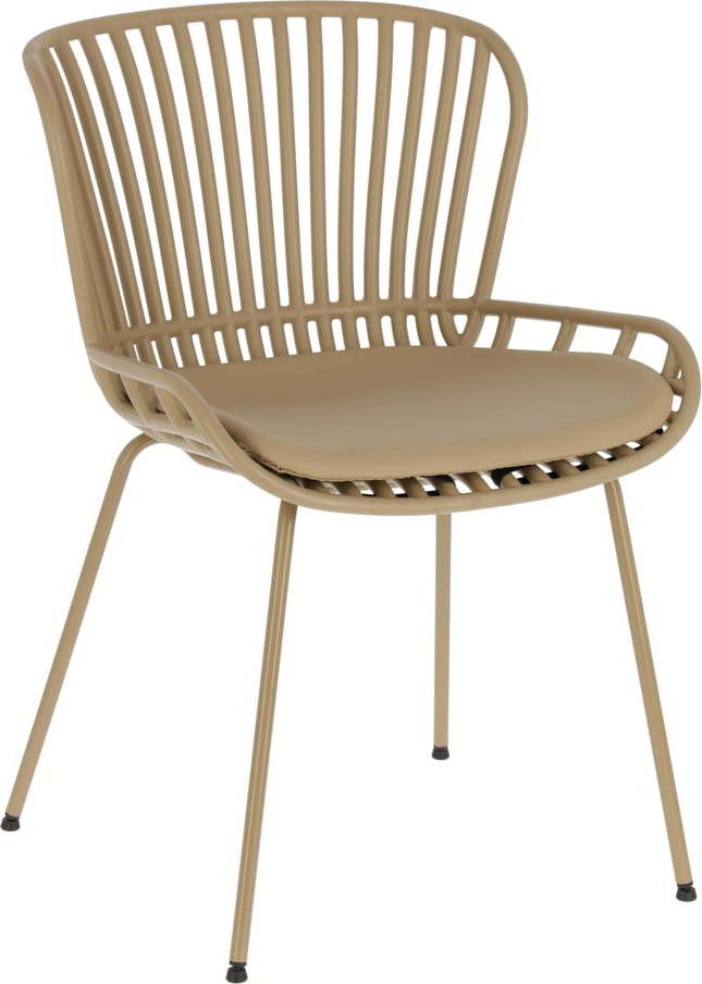 Béžová zahradní židle s ocelovou konstrukcí Kave Home Surpik Kave Home