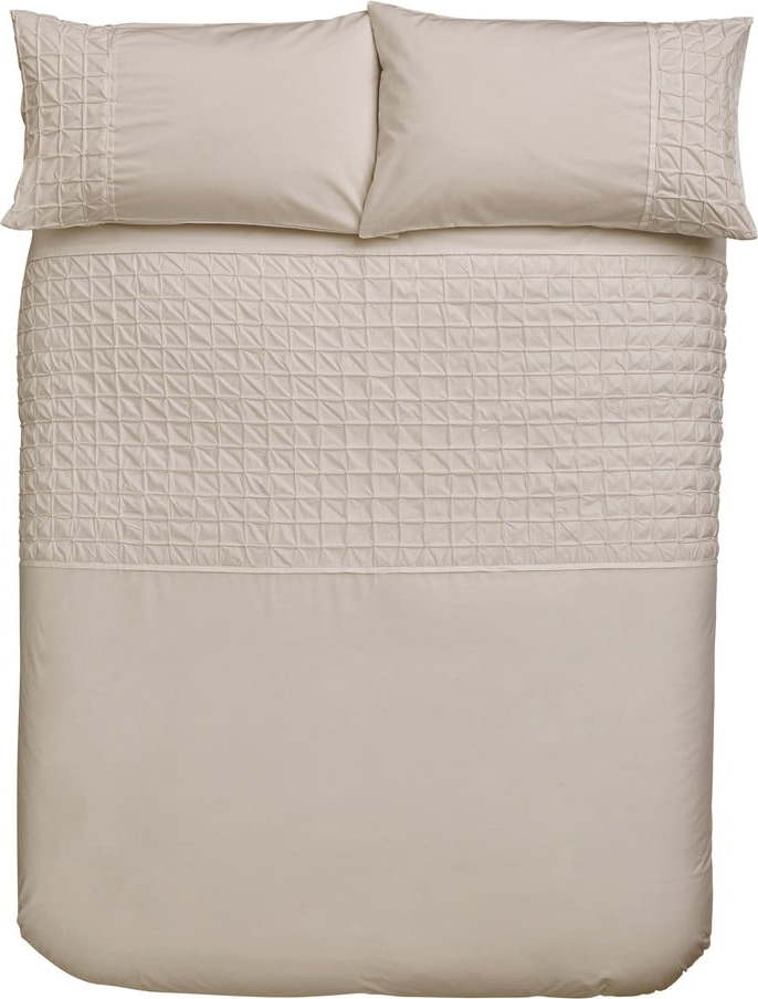 Béžové bavlněné povlečení Bianca Origami