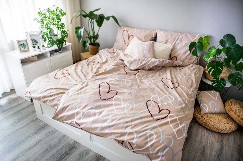 Béžové bavlněné povlečení Cotton House Dita Love