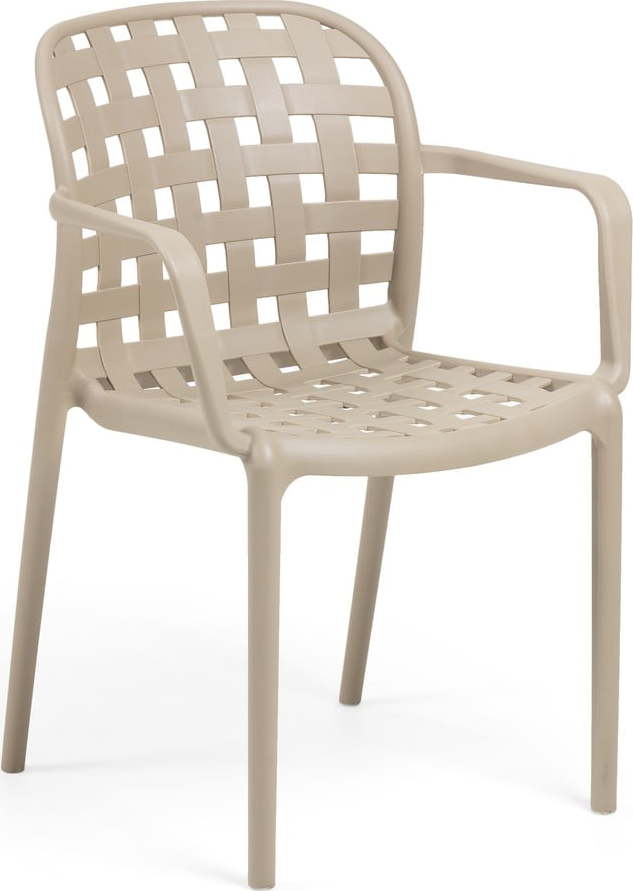Béžové zahradní křeslo s ocelovými nohami Kave Home Onha Kave Home