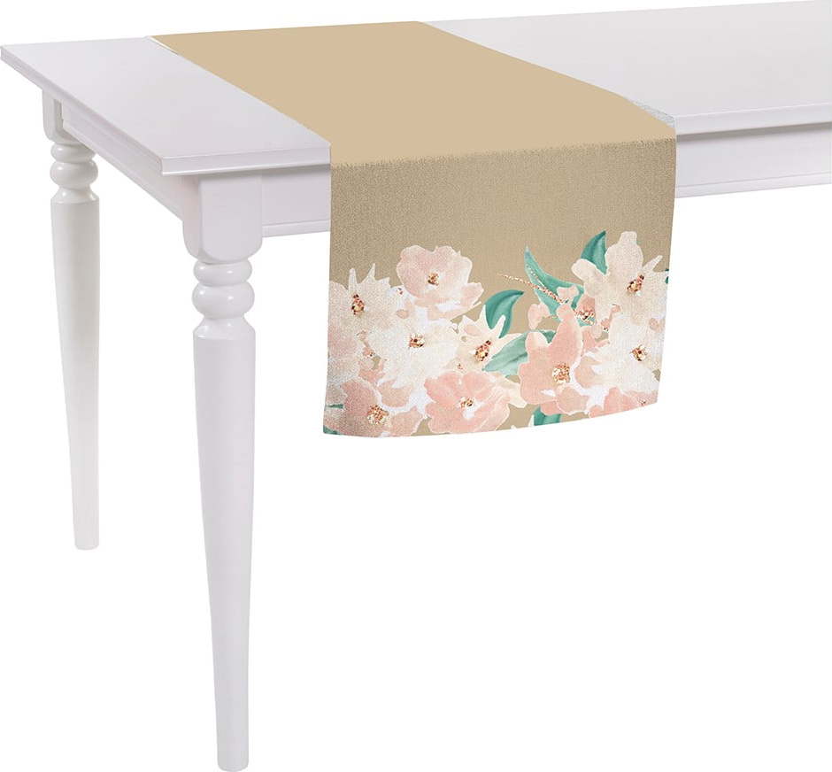 Béžovo-růžový běhoun na stůl Mike & Co. NEW YORK Honey