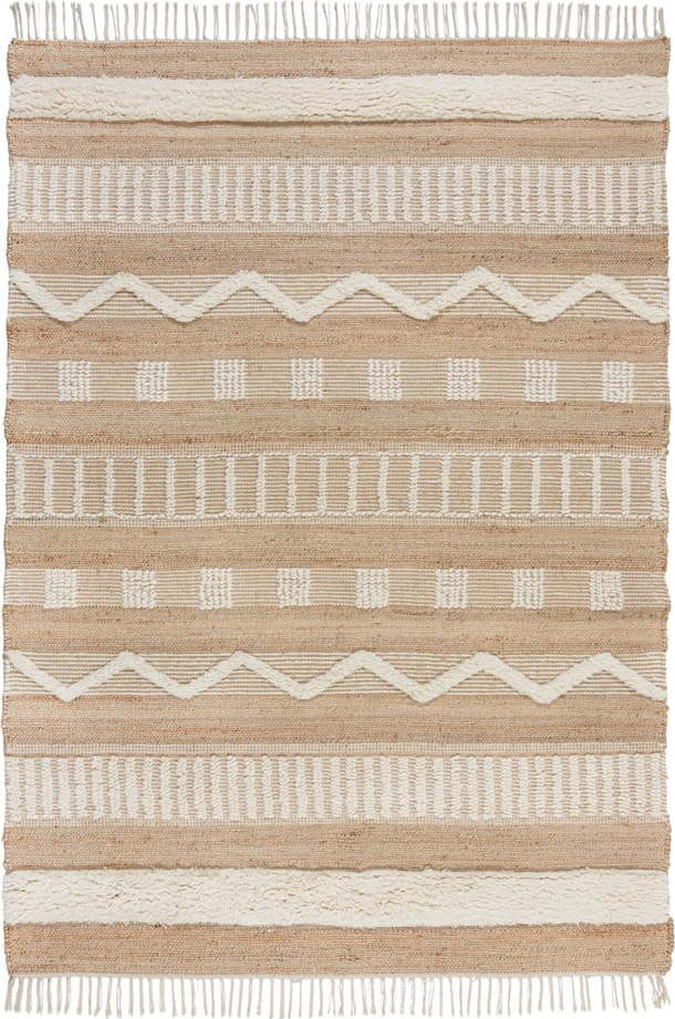 Béžový jutový koberec Flair Rugs Medina