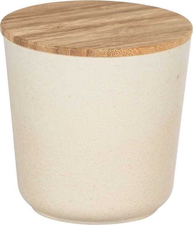 Béžový úložný box s bambusovým víkem Wenko Bondy