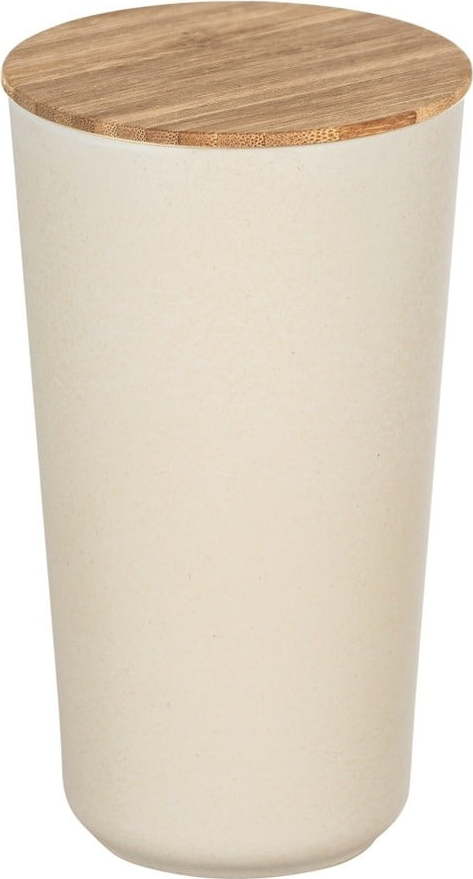 Béžový úložný box s bambusovým víkem Wenko Bondy