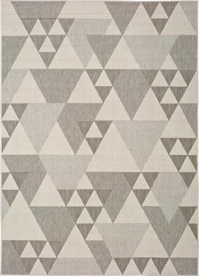 Béžový venkovní koberec Universal Clhoe Triangles
