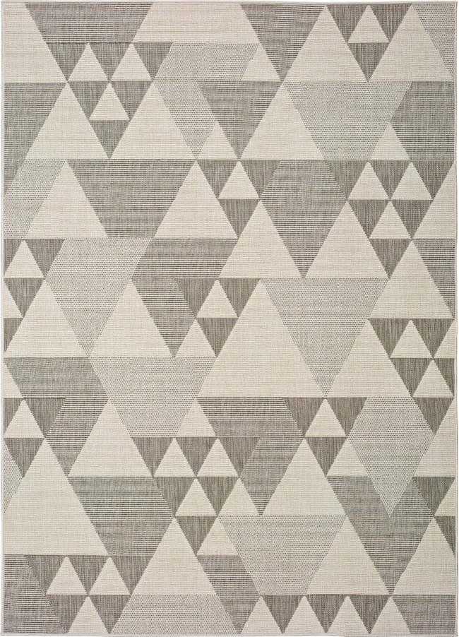 Béžový venkovní koberec Universal Clhoe Triangles