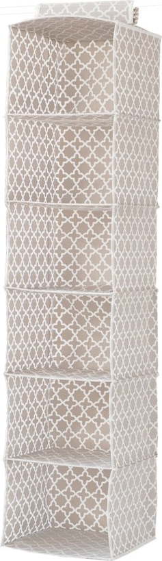 Béžový závěsný organizér s 6 přihrádkami Compactor