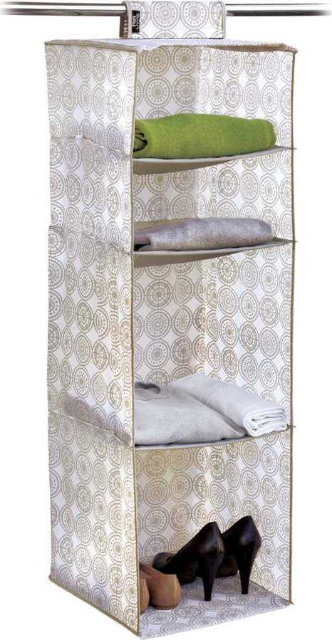 Béžový závěsný organizér se 4 přihrádkami Domopak Living Ella Domopak