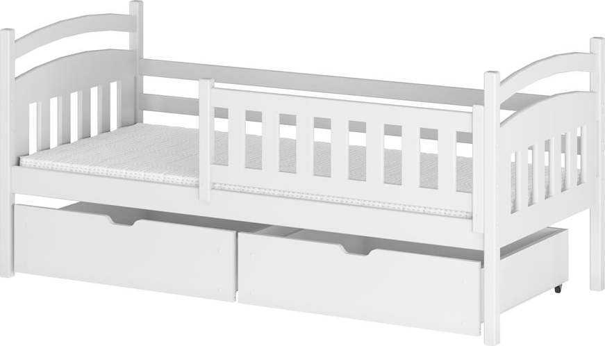 Bílá dětská postel s úložným prostorem 80x200 cm Terry - Lano Meble Lano Meble