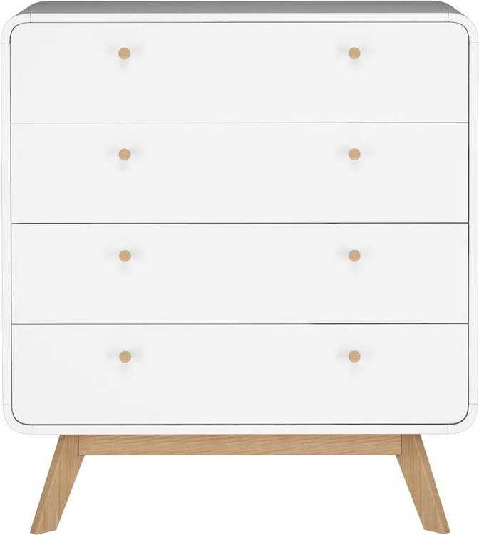 Bílá komoda se 4 zásuvkami Støraa Caitlin Støraa