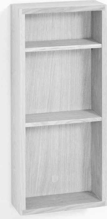 Bílá nástěnná koupelnová police z dubového dřeva Wireworks Slimline Wireworks