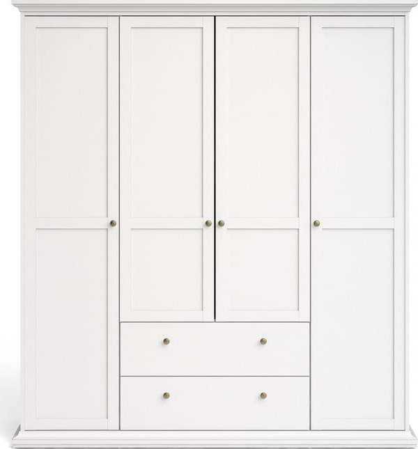 Bílá šatní skříň Tvilum Paris