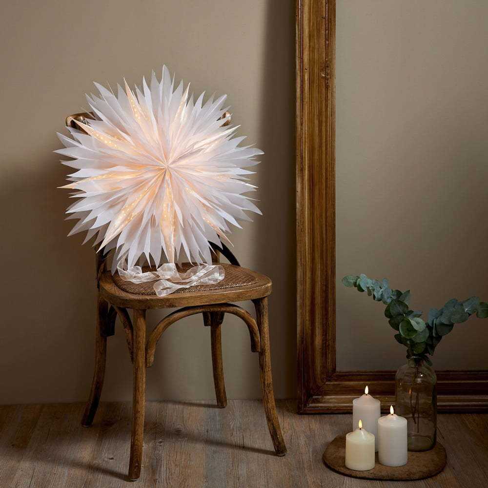 Bílá vánoční světelná dekorace ø 60 cm Dis - Star Trading Star Trading