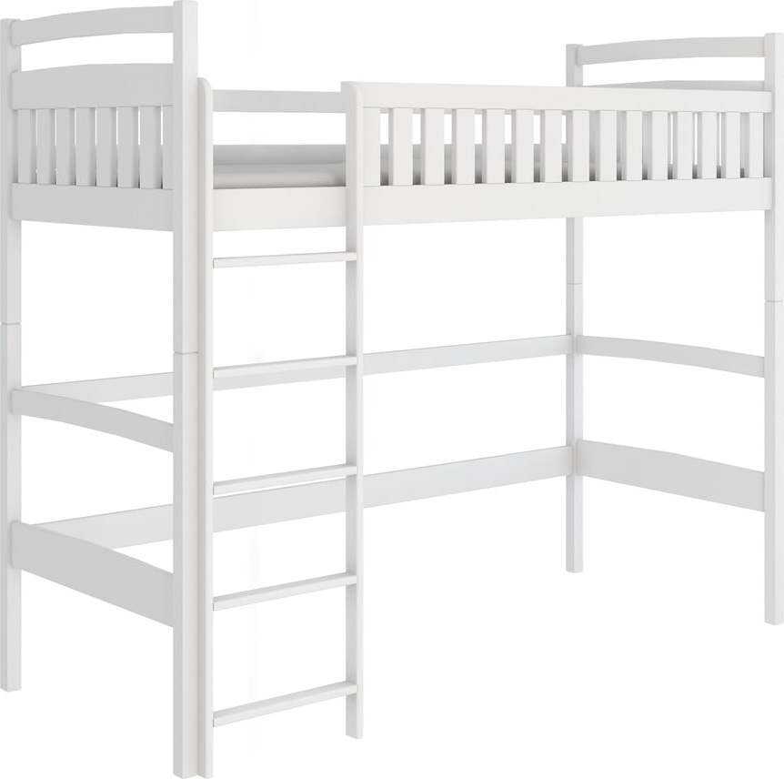 Bílá vyvýšená dětská postel 70x160 cm Mia - Lano Meble Lano Meble