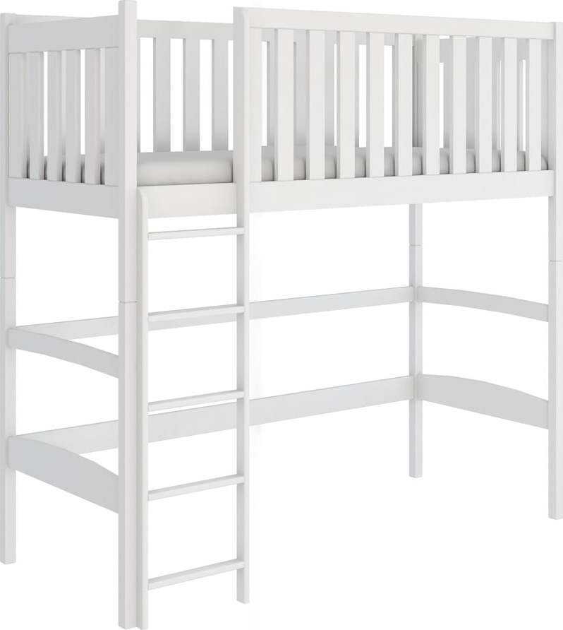 Bílá vyvýšená dětská postel 80x180 cm Laura - Lano Meble Lano Meble