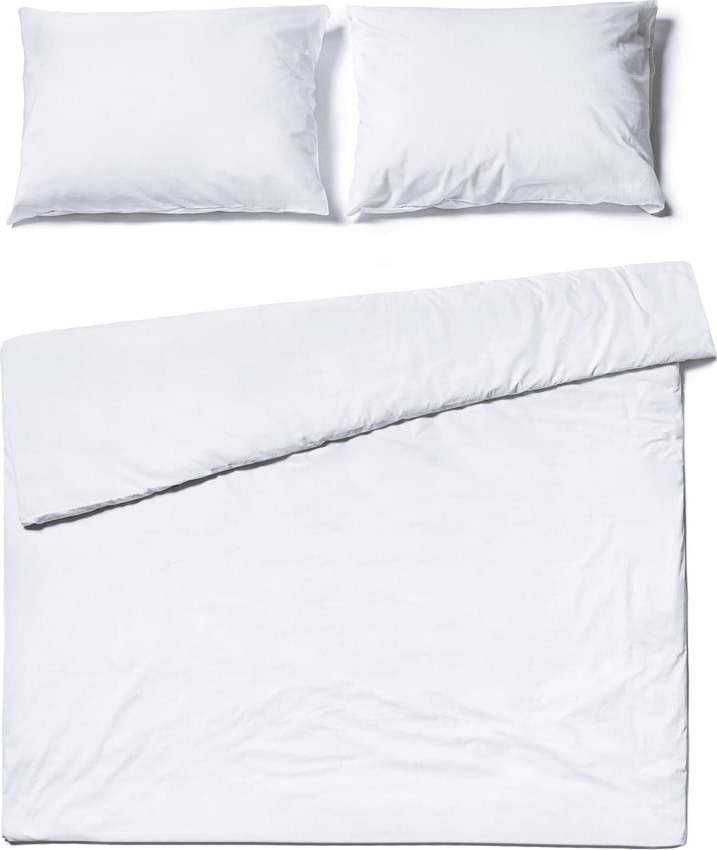 Bílé bavlněné povlečení na dvoulůžko Bonami Selection