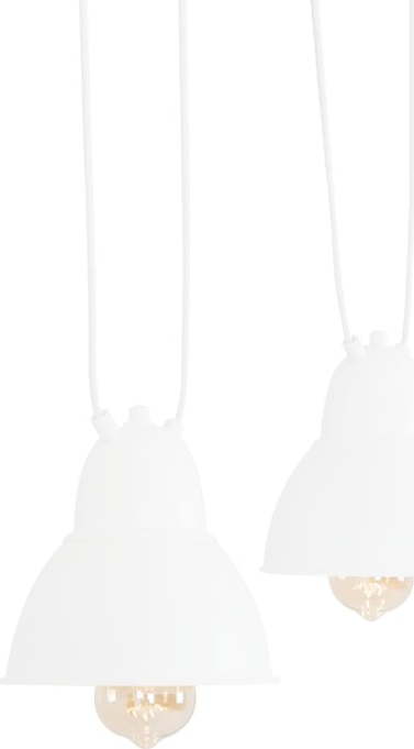 Bílé dvojité závěsné svítidlo s detailem ve zlaté barvě Custom Form Coben Custom Form
