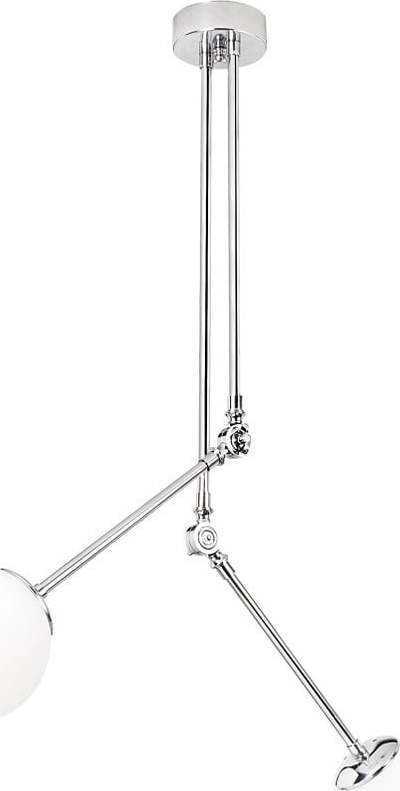 Bílé kovové závěsné svítidlo ve chromové barvě Opviq lights Anatoli Opviq lights