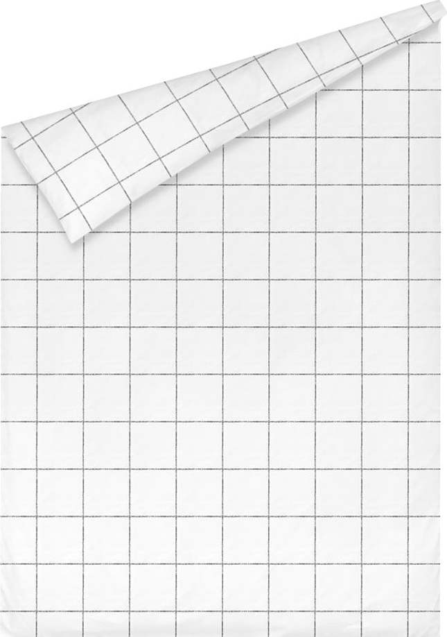 Bílé povlečení na jednolůžko z bavlněného perkálu Westwing Collection