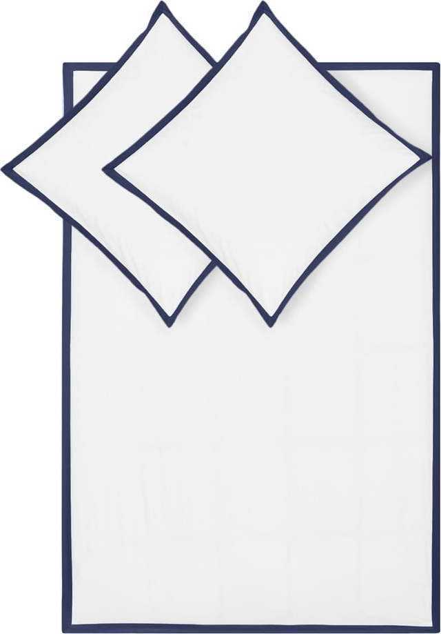 Bílé povlečení na jednolůžko z bavlněného perkálu Westwing Collection Joanna