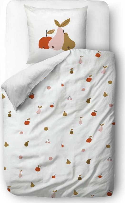 Bílé povlečení z bavlněného saténu Butter Kings We Love Fruits