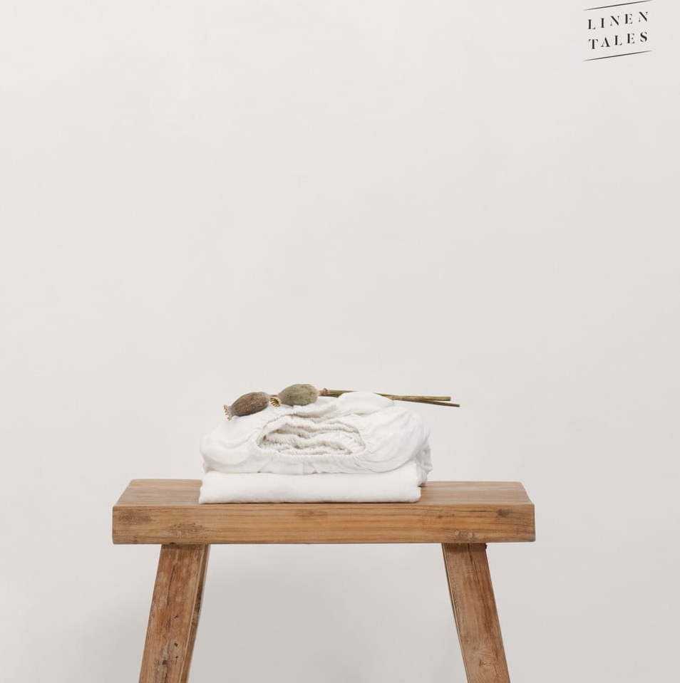 Bílé prostěradlo z konopného vlákna 200x140 cm - Linen Tales Linen Tales