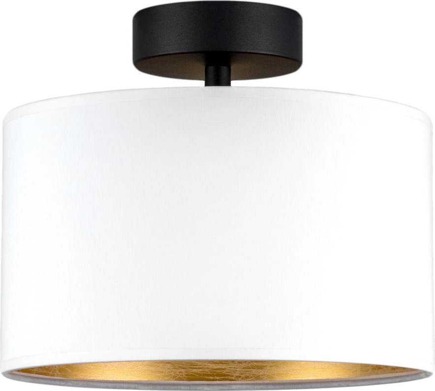 Bílé stropní svítidlo s detailem ve zlaté barvě Bulb Attack Tres S