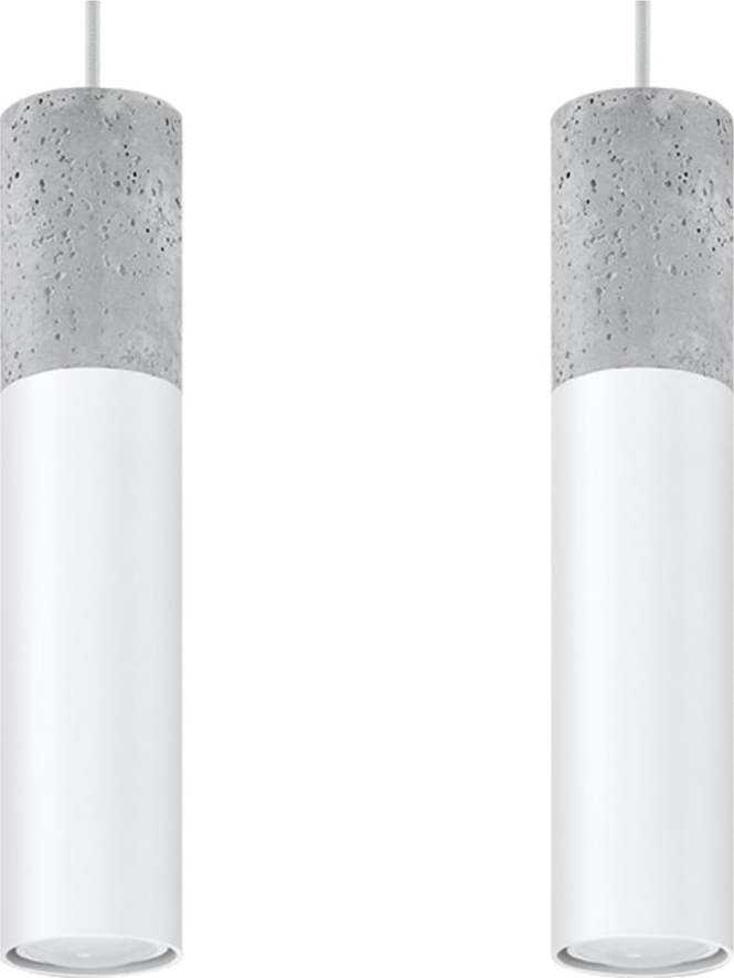 Bílo-šedé závěsné svítidlo Nice Lamps Edo