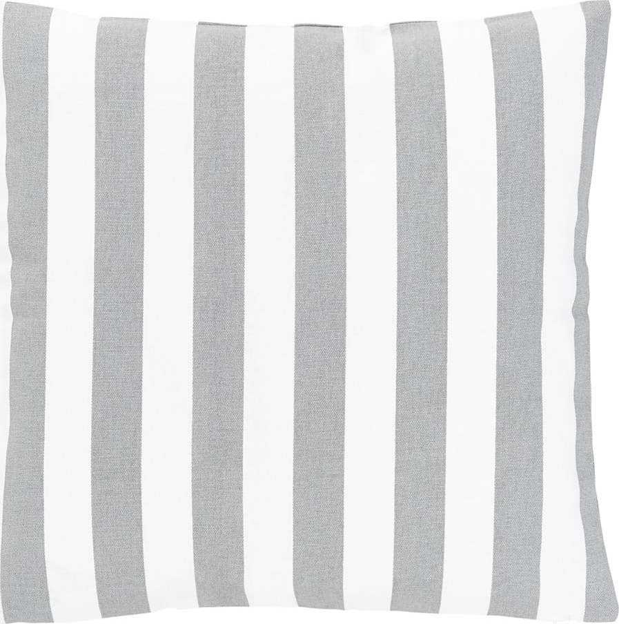 Bílo-šedý bavlněný dekorativní povlak na polštář Westwing Collection Timon