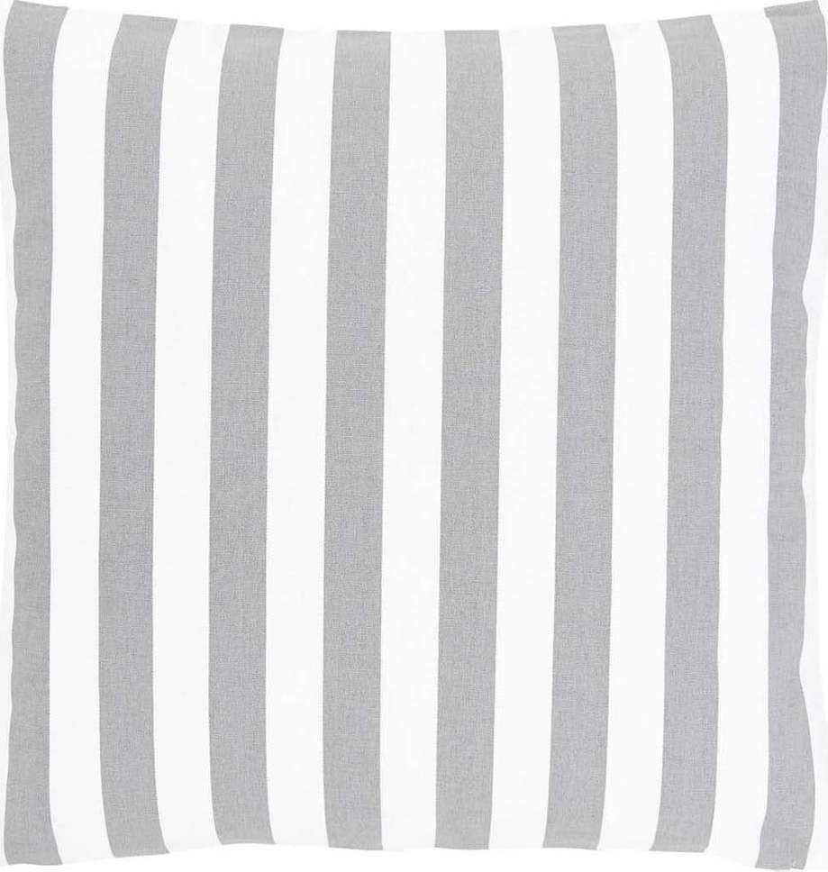 Bílo-šedý bavlněný dekorativní povlak na polštář Westwing Collection Timon