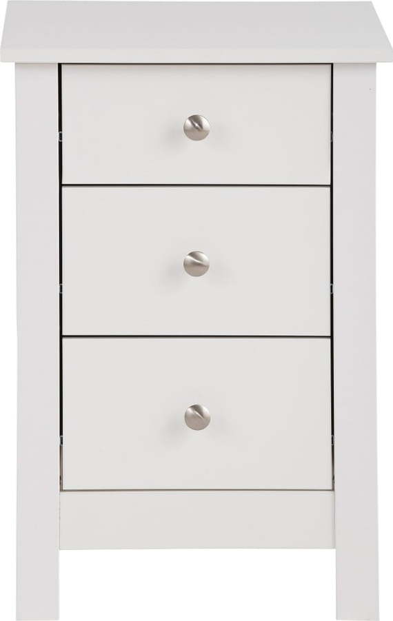 Bílý noční stolek se 3 zásuvkami Støraa Alto Støraa