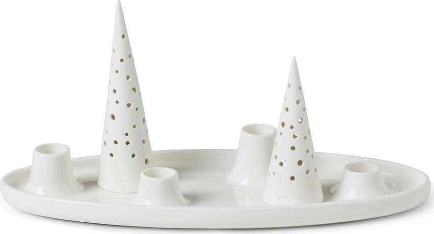 Bílý porcelánový adventní svícen Kähler Design Nobili