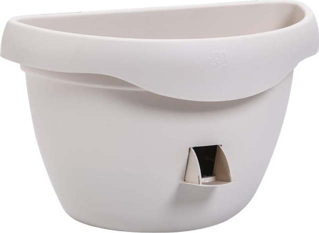 Bílý samozavlažovací nástěnný květináč Plastia Siesta Plastia