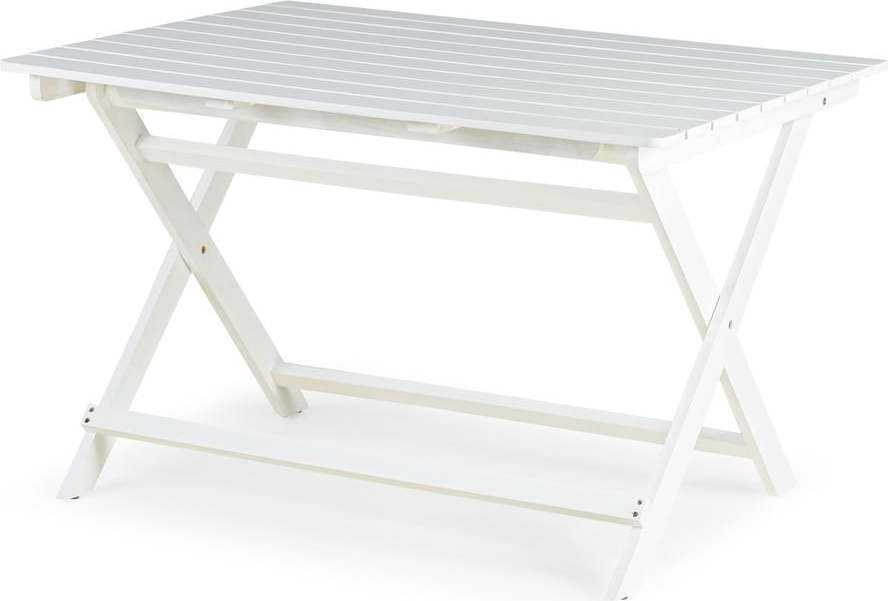 Bílý zahradní stůl z akáciového dřeva Bonami Essentials Natur