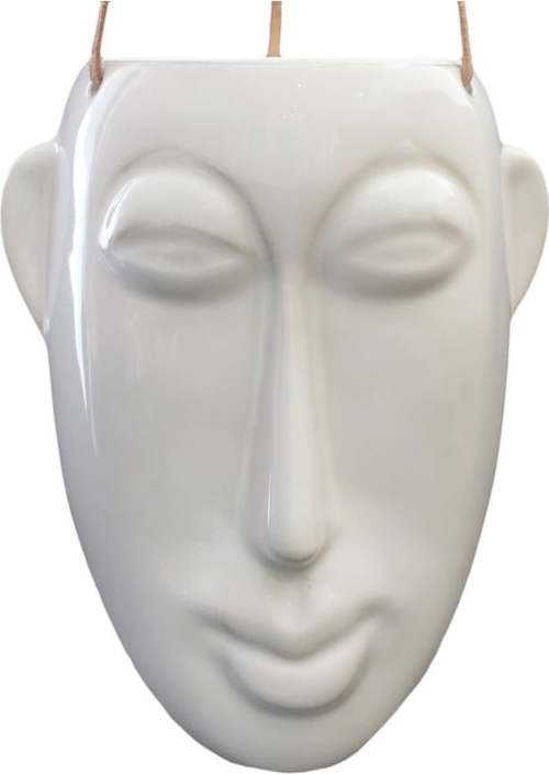 Bílý závěsný květináč PT LIVING Mask