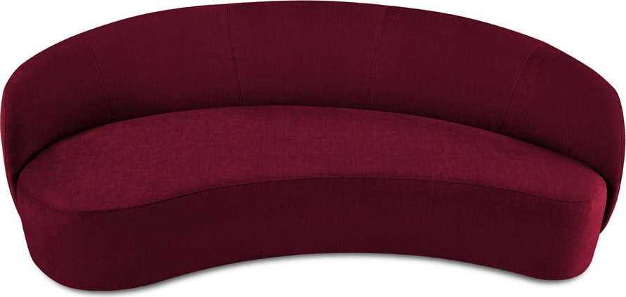 Bordová sametová asymetrická pohovka Mazzini Sofas Debbie