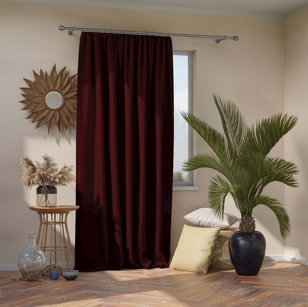 Burgundsky červený závěs AmeliaHome Pleat Burgundy