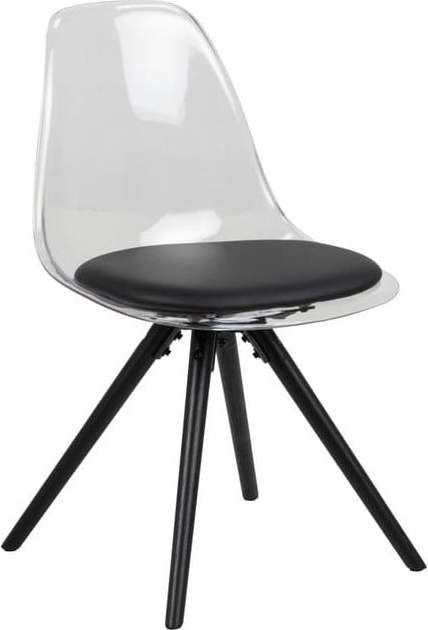 Černá jídelní židle s podnožím z dubového dřeva Actona Henning Actona