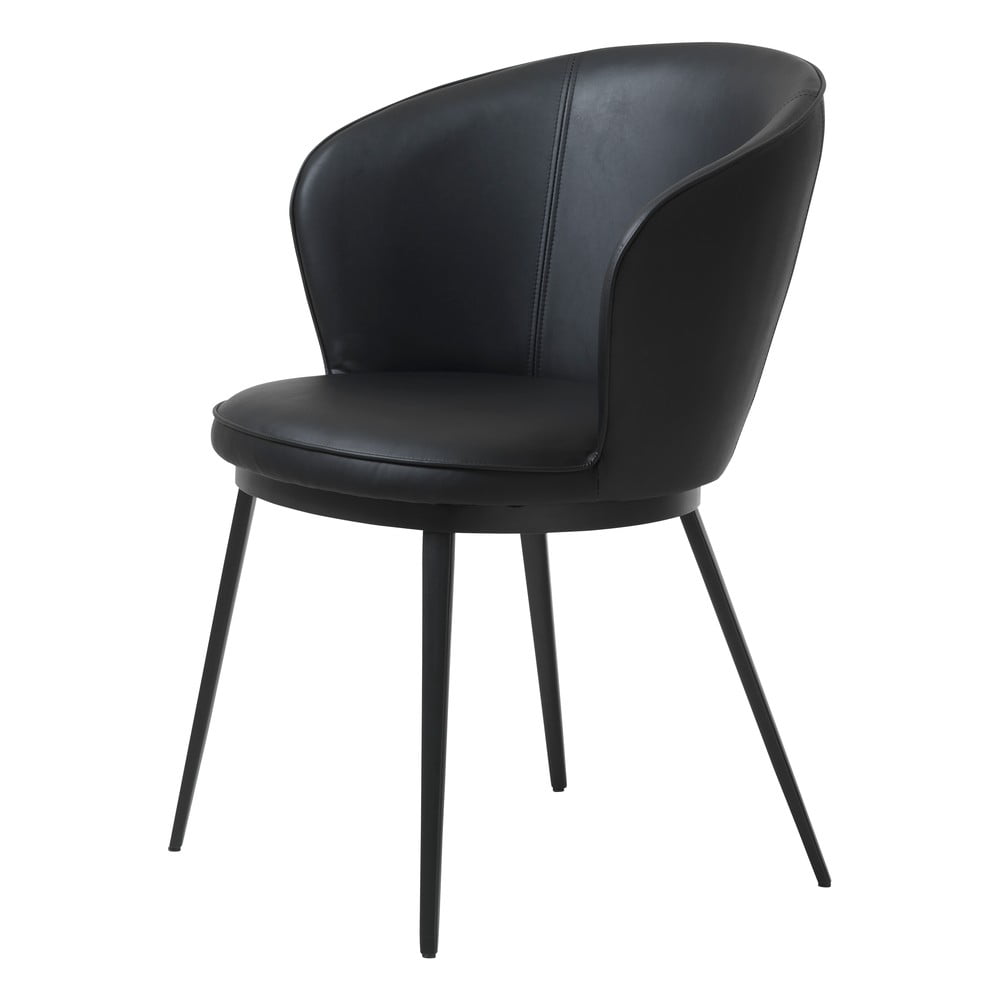 Černá jídelní židle z imitace kůže Unique Furniture Gain Leath Unique Furniture
