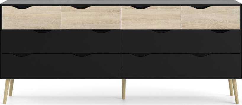 Černá komoda Tvilum Oslo