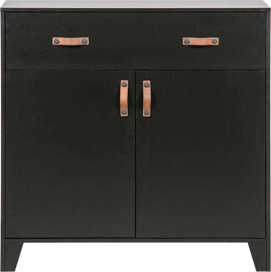 Černá komoda z borovicového dřeva WOOOD Dian WOOOD