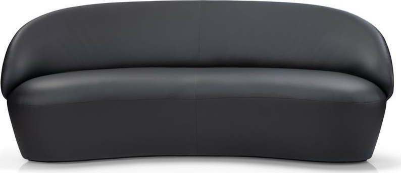 Černá kožená pohovka EMKO Naïve