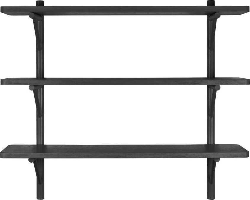 Černá nástěnná police Tenzo Grain Tenzo