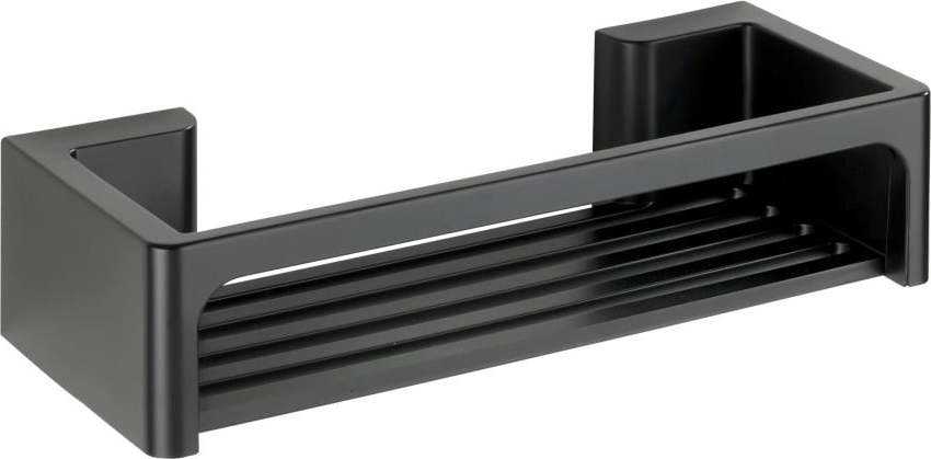 Černá samodržicí nástěnná koupelnová polička Wenko Bralia WENKO