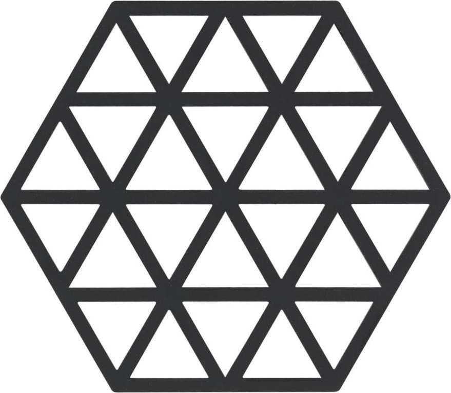 Černá silikonová podložka pod horké nádoby Zone Triangles Zone
