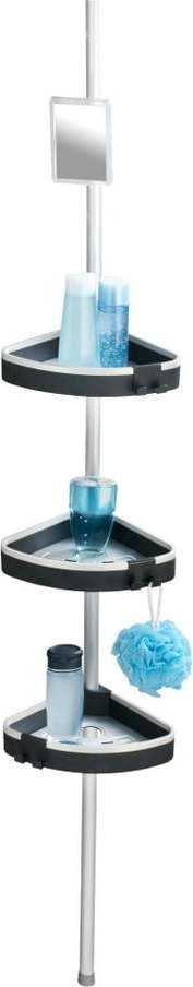 Černá teleskopická nástěnná polička do koupelny Wenko Wave WENKO